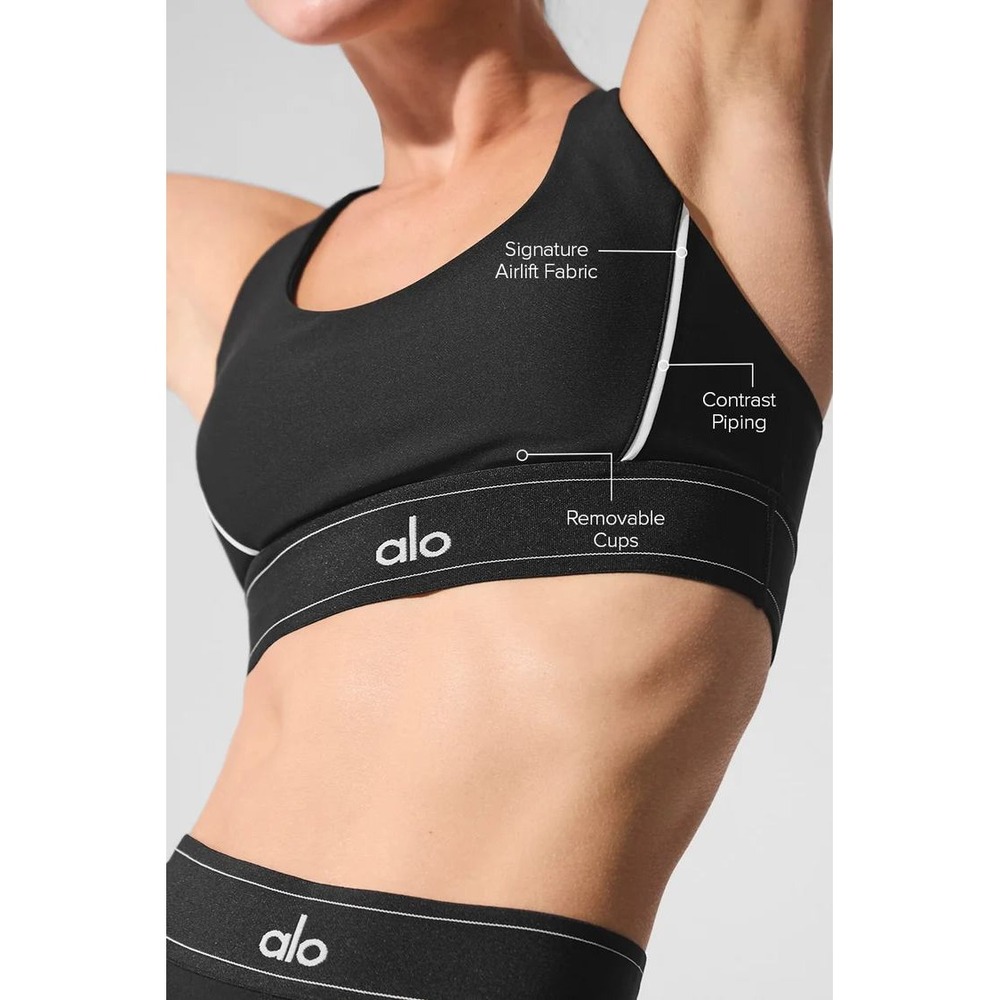 Alo Yoga Airlift Suit Up Sports Bra Black Small New With Tags